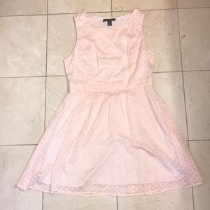 Light pink polka dot dress